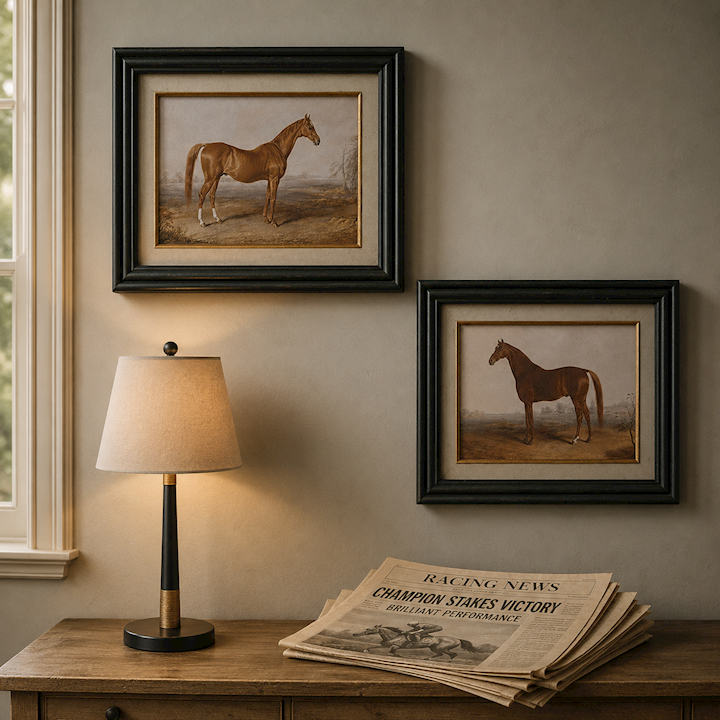 FRAMED HORSE 50x40cm